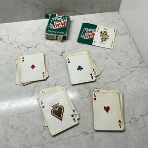Vintage Hoyle Mountain Dew Plastic Coated Collectible Playing Cards with Case